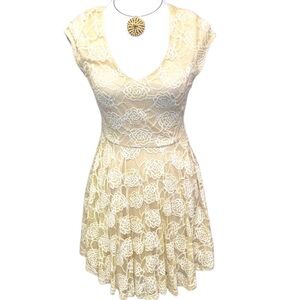 Altar’d State Floral Lace Cut Out Back Dress